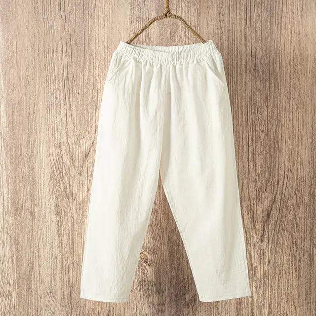 "Chic & Comfy – Lucyever Women’s Linen Trousers"