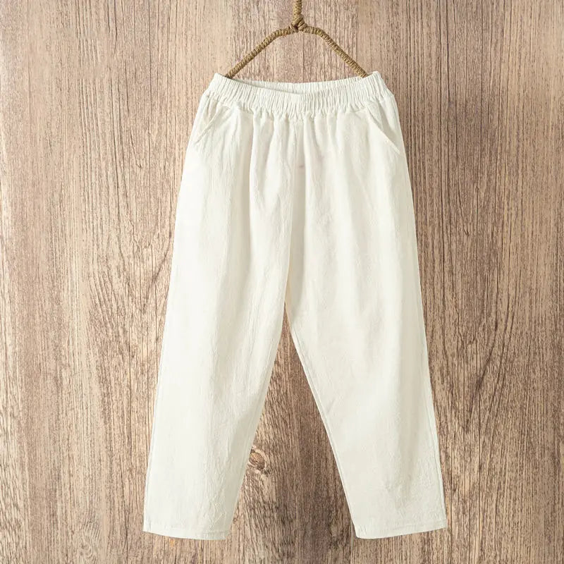 "Chic & Comfy – Lucyever Women’s Linen Trousers"