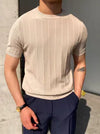 "Cool Comfort – Men’s Summer Knit Round Neck T-Shirt"