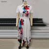 "Elegance in Motion – High-Waisted Pleated Dresses with Sleek Long Sleeves"