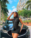 "Smooth Sailing Lace-Up Dress – Nautical Vibes, Hot Style"