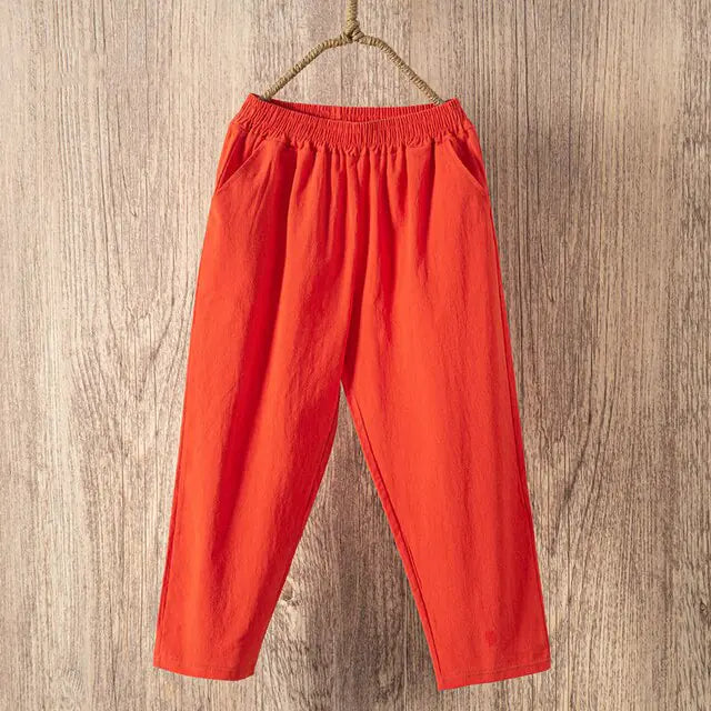 "Chic & Comfy – Lucyever Women’s Linen Trousers"