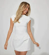 "Chic & Sleek – Mini Slim Fit Zip-Up Dress for Effortless Style"