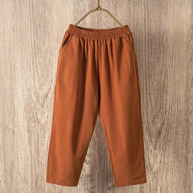 "Chic & Comfy – Lucyever Women’s Linen Trousers"