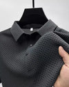 "Polished Comfort – Men’s Lapel Polo Shirt for Business Casual Style"