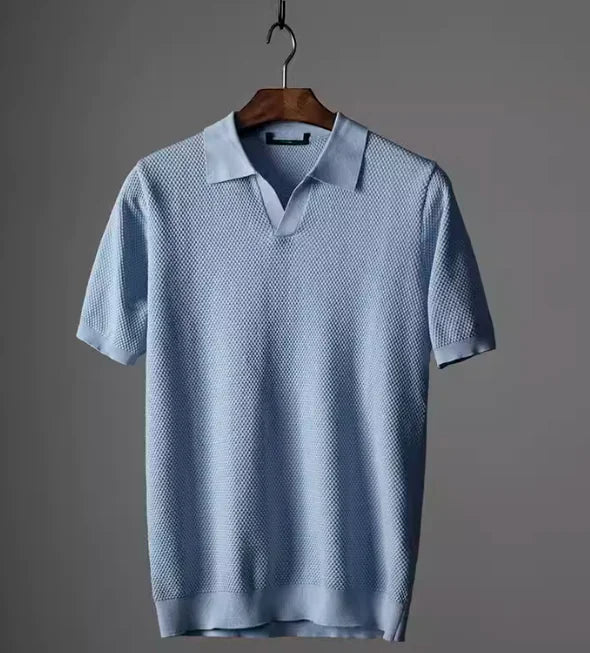 "Classic & Comfortable – Gerardo Polo Shirt in Cotton Knit"